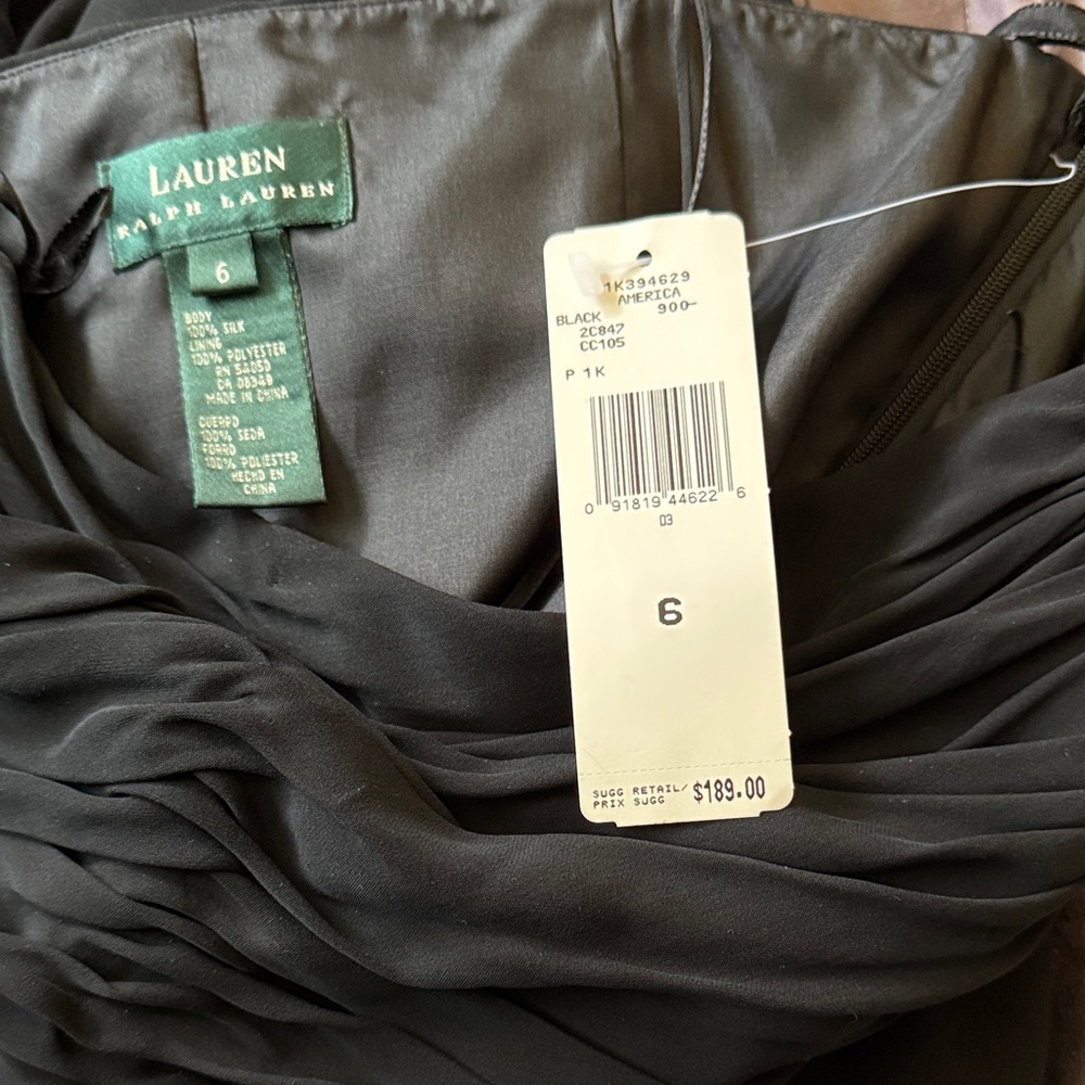 Ralph Lauren Black Strapless Gown - Picture 3 of 6